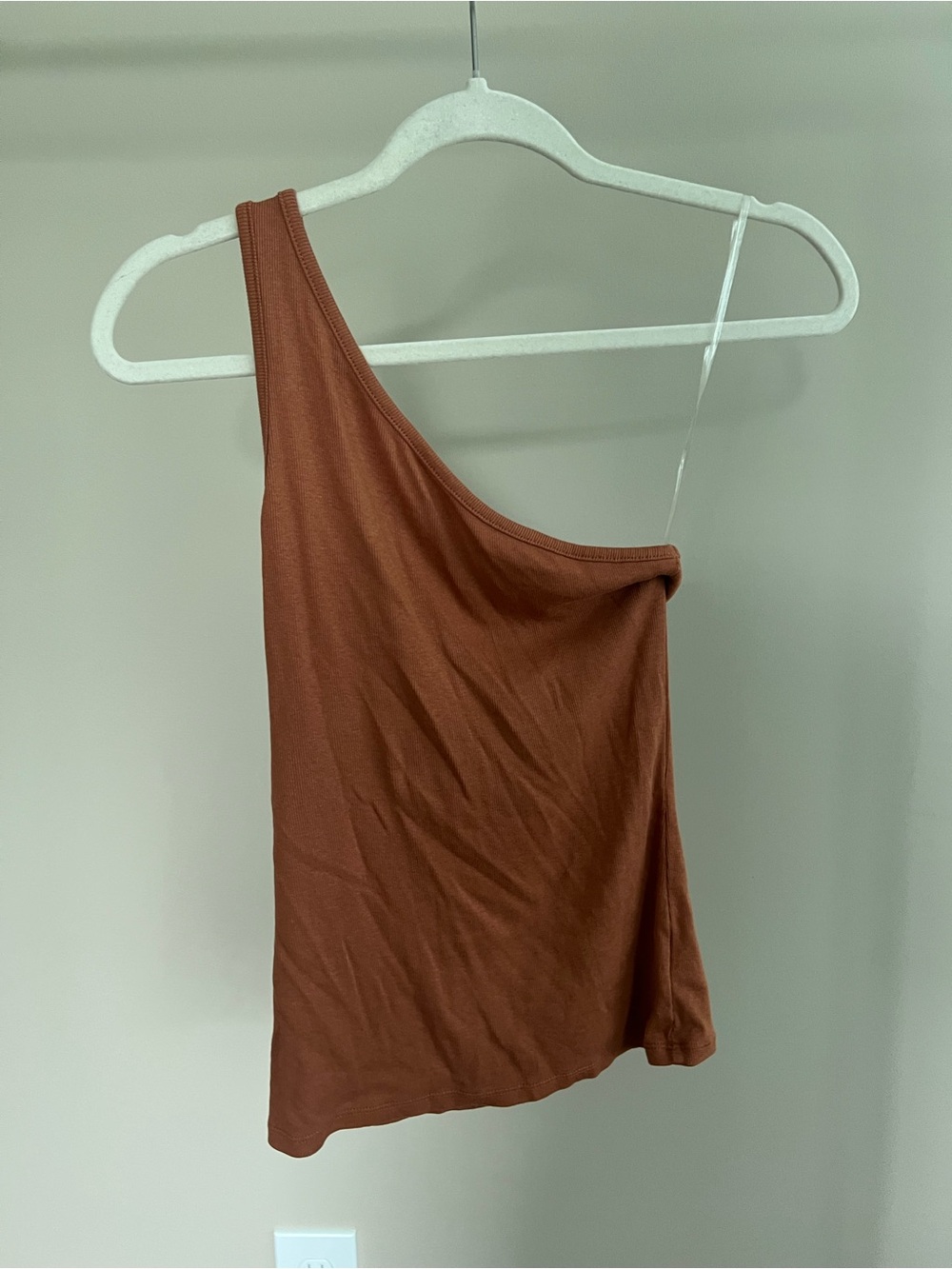 a new day One-Shoulder Camisole in Rust Brown